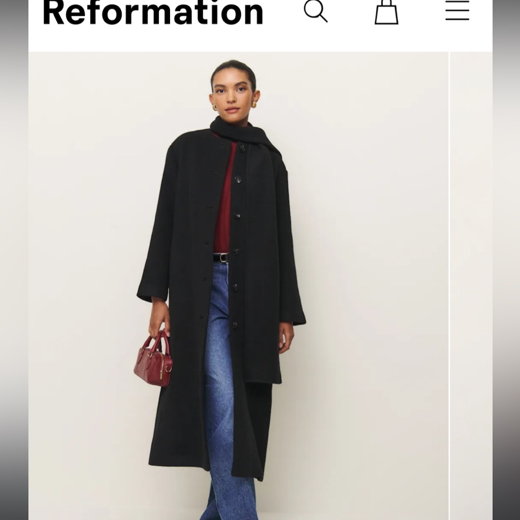 Asher Coat No Longer Available From Reformation (Worn Only In Photo)